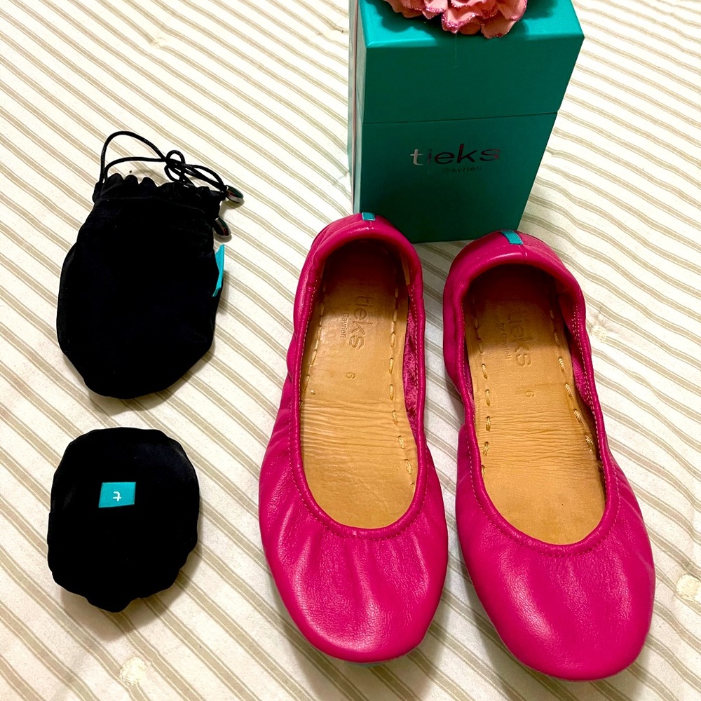 Bright pink Tieks Size 6
